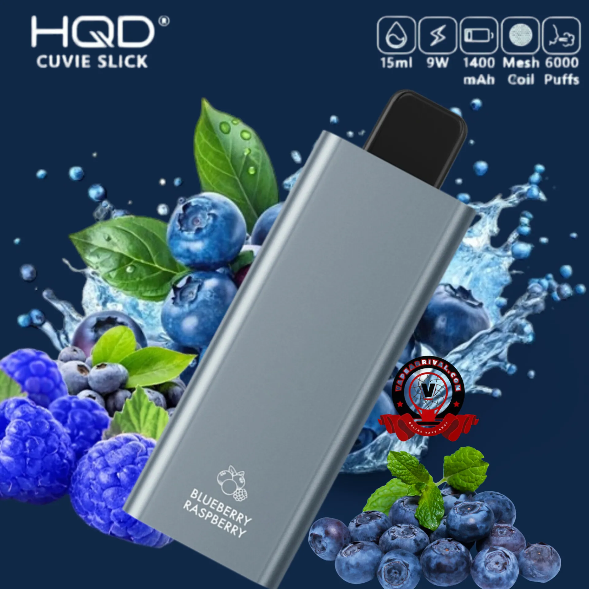 BLUEBERRY RASPBERRY - HQD SLICK - 6000 PUFFS