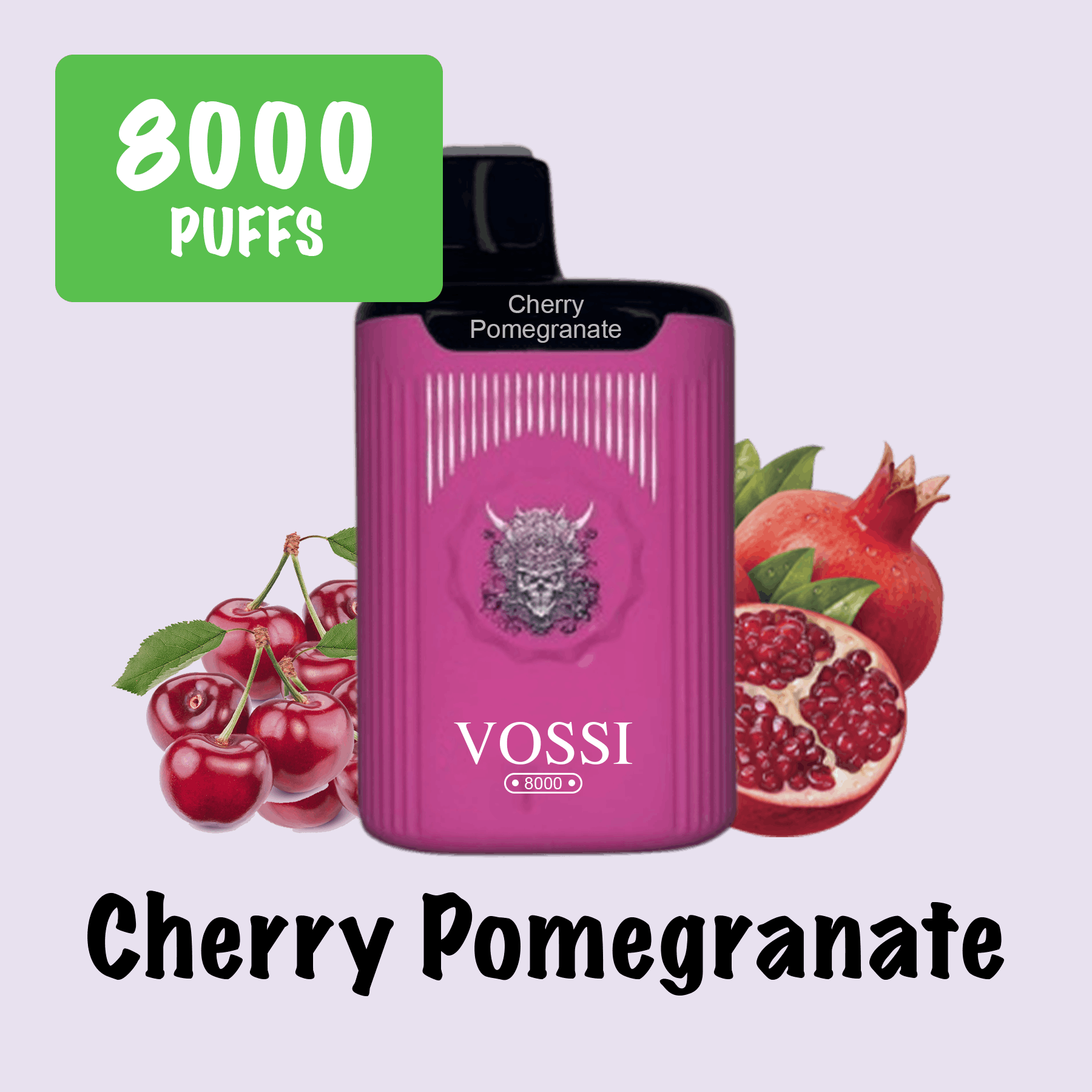 Vape Vossi 8000 Cherry Pomegranate
