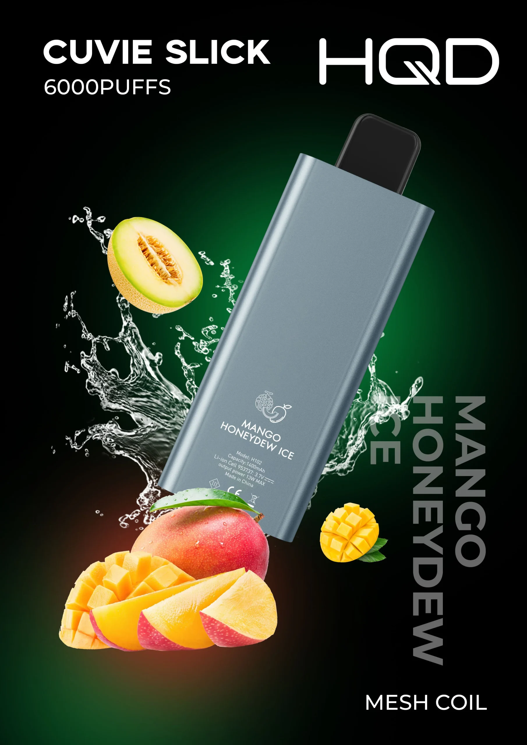 MANGO HONEY DEW - HQD SLICK - 6000 PUFFS